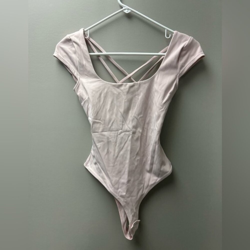 Garage Baby Pink Open Back Criss Cross Bodysuit